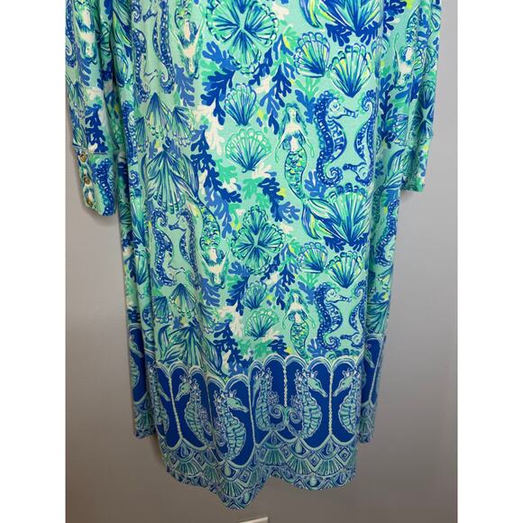 Lilly Pulitzer Sophie Dress Sea Glass Aqua Casual Women's XL - Picture 4 of 12